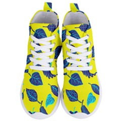 Leaves Pattern Picture Detail Women s Lightweight High Top Sneakers by Simbadda