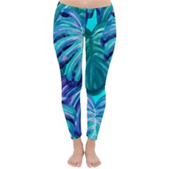 Leaves Tropical Palma Jungle Classic Winter Leggings by Simbadda