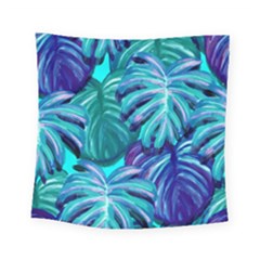 Leaves Tropical Palma Jungle Square Tapestry (small) by Simbadda