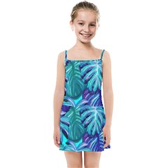 Leaves Tropical Palma Jungle Kids  Summer Sun Dress by Simbadda