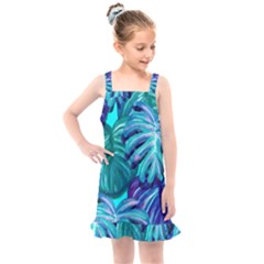 Leaves Tropical Palma Jungle Kids  Overall Dress by Simbadda