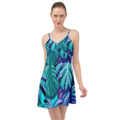 Leaves Tropical Palma Jungle Summer Time Chiffon Dress