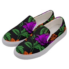 Floral Background Drawing Men s Canvas Slip Ons by Simbadda