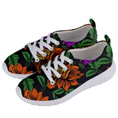 Floral Background Drawing Women s Lightweight Sports Shoes by Simbadda