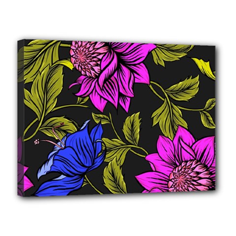 Botany Floral Flower Plant Petals Canvas 16  X 12  (stretched) by Simbadda