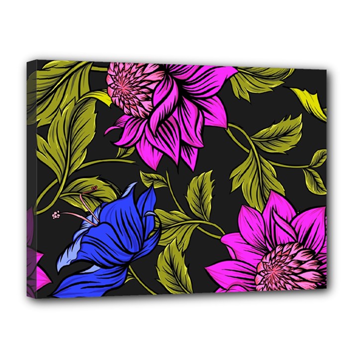 Botany Floral Flower Plant Petals Canvas 16  x 12  (Stretched)