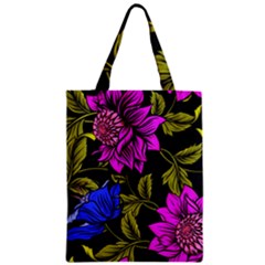 Botany Floral Flower Plant Petals Zipper Classic Tote Bag