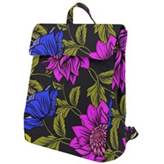 Botany Floral Flower Plant Petals Flap Top Backpack