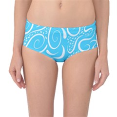 Scribble Reason Design Pattern Mid-waist Bikini Bottoms by Simbadda