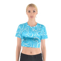 Scribble Reason Design Pattern Cotton Crop Top by Simbadda