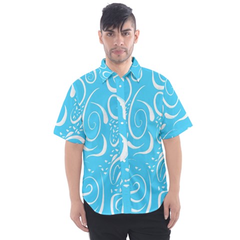 Scribble Reason Design Pattern Men s Short Sleeve Shirt by Simbadda