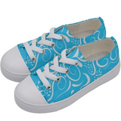 Scribble Reason Design Pattern Kids  Low Top Canvas Sneakers by Simbadda