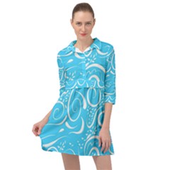 Scribble Reason Design Pattern Mini Skater Shirt Dress