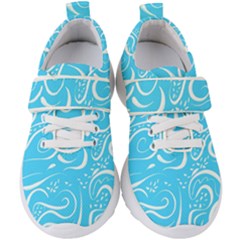 Scribble Reason Design Pattern Kids  Velcro Strap Shoes by Simbadda