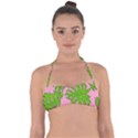 Leaves Tropical Plant Green Garden Halter Bandeau Bikini Top View1