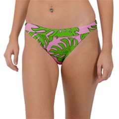 Leaves Tropical Plant Green Garden Band Bikini Bottom by Simbadda