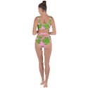 Leaves Tropical Plant Green Garden Bandaged Up Bikini Set  View2