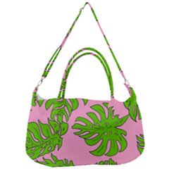 Leaves Tropical Plant Green Garden Removal Strap Handbag by Simbadda