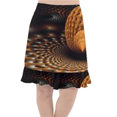 Fractals Fantasy Image Art Fishtail Chiffon Skirt