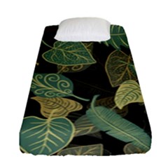 Autumn Fallen Leaves Dried Leaves Fitted Sheet (single Size) by Simbadda