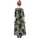 Autumn Fallen Leaves Dried Leaves Kids  Quarter Sleeve Maxi Dress View2