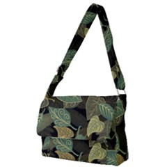 Autumn Fallen Leaves Dried Leaves Full Print Messenger Bag by Simbadda