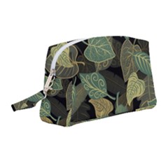 Autumn Fallen Leaves Dried Leaves Wristlet Pouch Bag (medium) by Simbadda