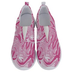 Marble Painting Texture Pattern Pink No Lace Lightweight Shoes by Simbadda