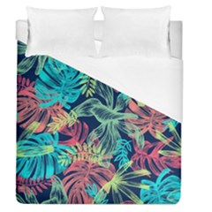 Leaves Tropical Picture Plant Duvet Cover (queen Size) by Simbadda