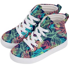 Leaves Tropical Picture Plant Kids  Hi-top Skate Sneakers by Simbadda