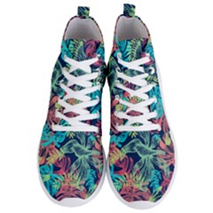 Leaves Tropical Picture Plant Men s Lightweight High Top Sneakers by Simbadda