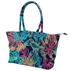 Leaves Tropical Picture Plant Canvas Shoulder Bag by Simbadda