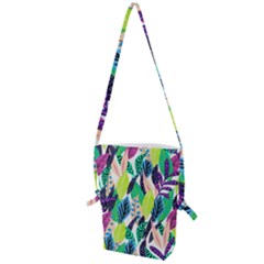 Leaves Drawing Pattern Nature Folding Shoulder Bag by Simbadda