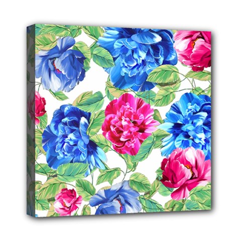 Flowers Floral Picture Flower Mini Canvas 8  X 8  (stretched) by Simbadda