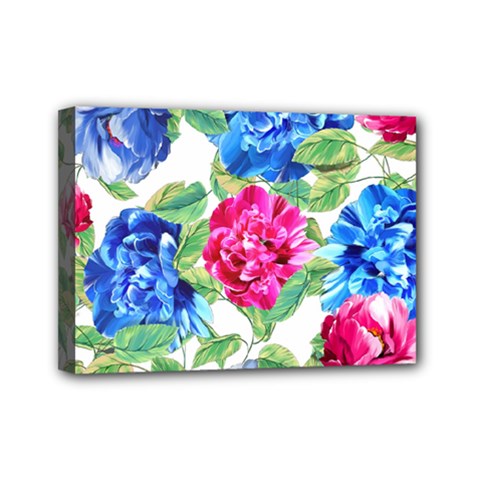 Flowers Floral Picture Flower Mini Canvas 7  X 5  (stretched) by Simbadda