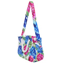 Flowers Floral Picture Flower Rope Handles Shoulder Strap Bag