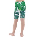 Tropical Greens Leaves Design Kids  Mid Length Swim Shorts View2