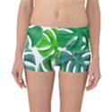 Tropical Greens Leaves Design Boyleg Bikini Bottoms View1