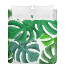 Tropical Greens Leaves Design Duvet Cover Double Side (full/ Double Size) by Simbadda