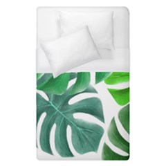 Tropical Greens Leaves Design Duvet Cover (single Size) by Simbadda