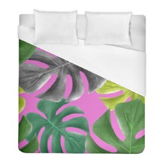 Tropical Greens Leaves Design Duvet Cover (full/ Double Size) by Simbadda