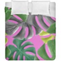 Tropical Greens Leaves Design Duvet Cover Double Side (California King Size) View1