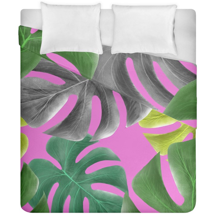 Tropical Greens Leaves Design Duvet Cover Double Side (California King Size)