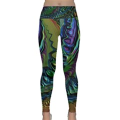 Fractal Art Background Image Lightweight Velour Classic Yoga Leggings by Simbadda