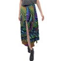 Fractal Art Background Image Velour Split Maxi Skirt View1