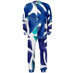 Leaves Tropical Blue Green Nature Onepiece Jumpsuit (men)  by Simbadda