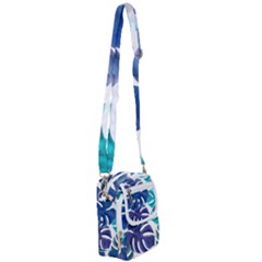 Leaves Tropical Blue Green Nature Shoulder Strap Belt Bag