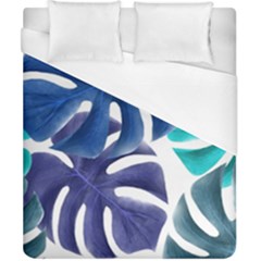 Leaves Tropical Blue Green Nature Duvet Cover (california King Size)