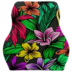 Hibiscus Flower Plant Tropical Car Seat Velour Cushion  by Simbadda