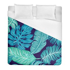 Tropical Greens Leaves Design Duvet Cover (full/ Double Size) by Simbadda